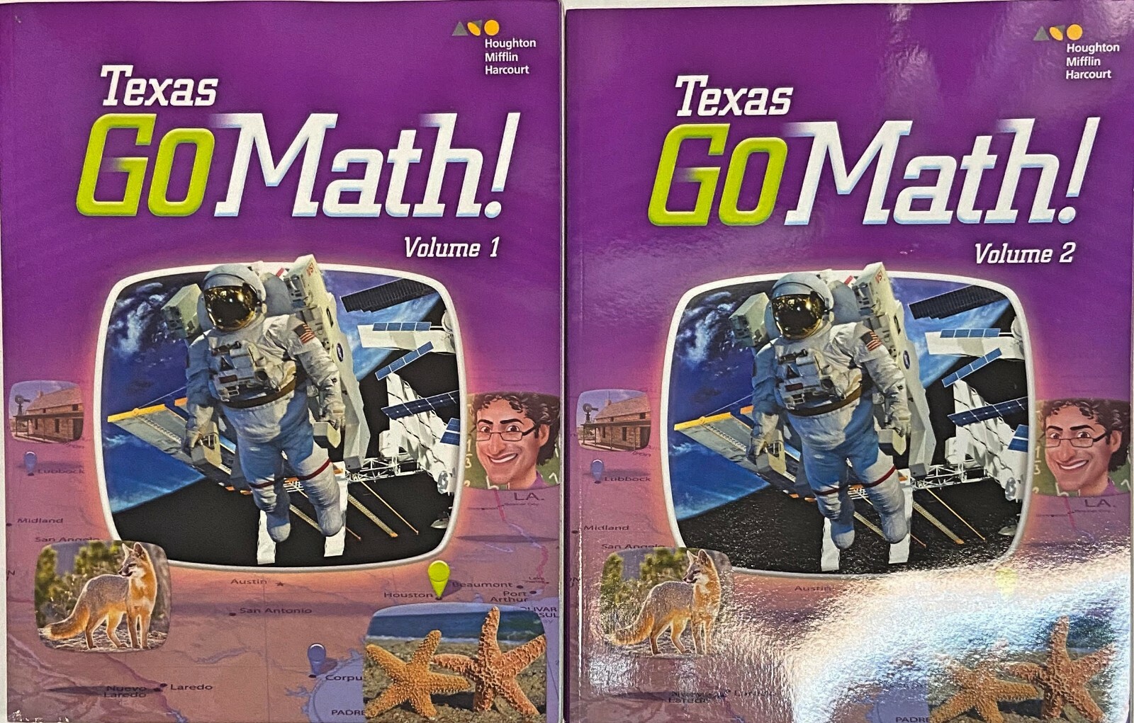Texas Go Math 3rd Grade 3 Student Edition Set Volume 1 & 2