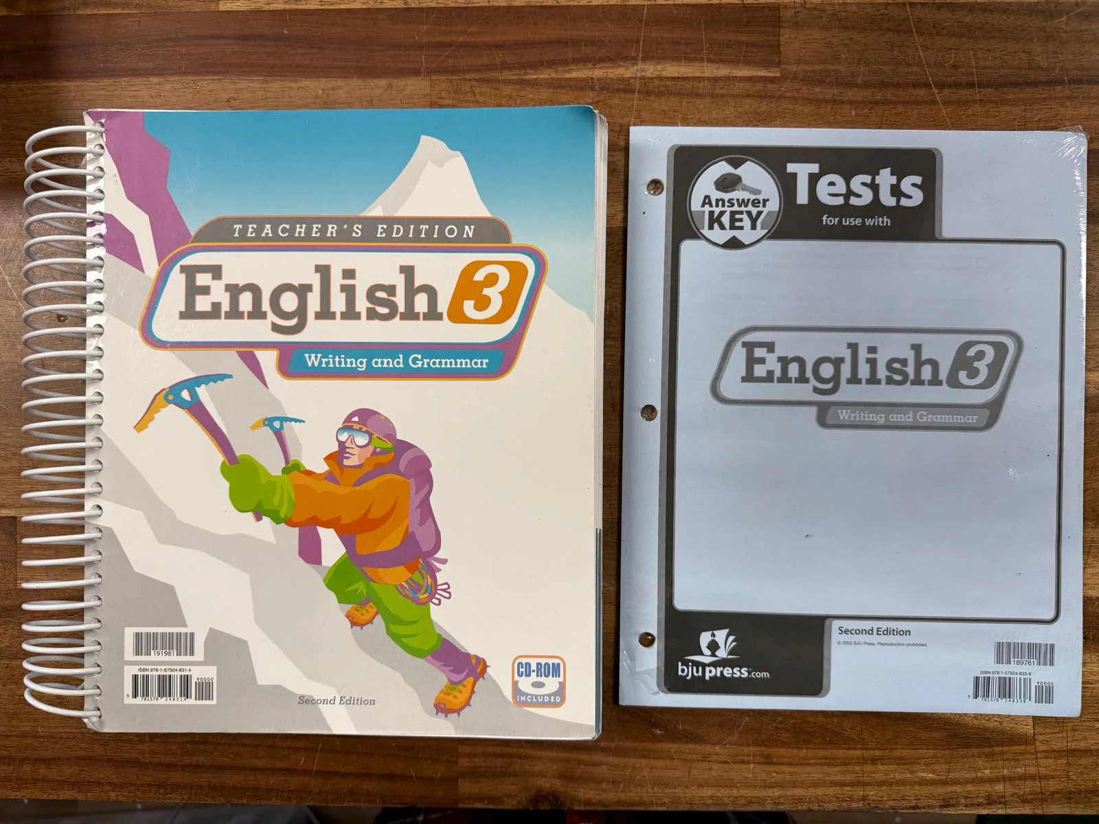 BJU English 3 Teacher Edition 2nd Ed w CD Test Answer Key