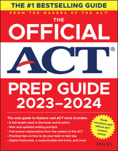 The Official ACT Prep Guide 2023-2024, (Book Online Course) – Paperback – GOOD
