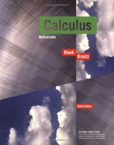 CALCULUS MULTIVARIABLE (KEY CURRICULUM PRESS) By Brian E. Blank