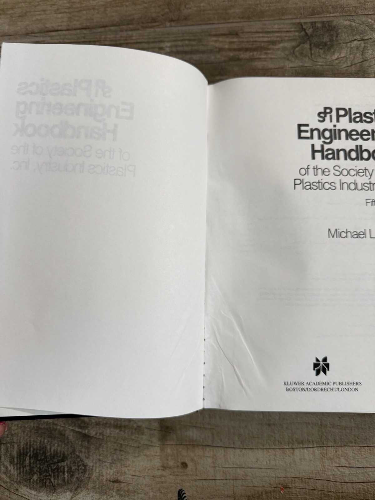 Plastics Engineering Handbook of the Society of the Plastics Industry 5th Editio