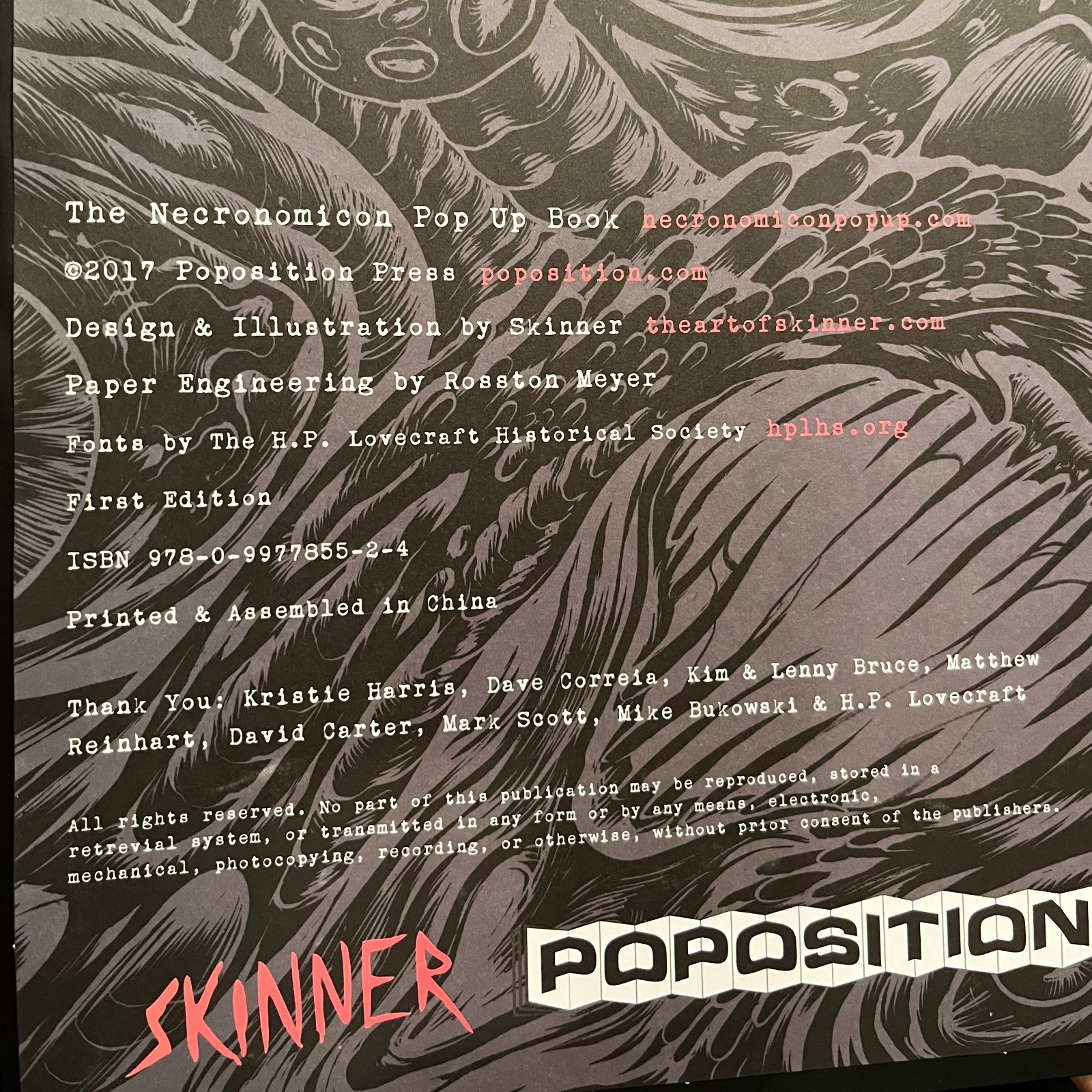 RARE, SIGNED SKINNER Necronomicon Pop Up Book – H.P. Lovecraft, First Edition