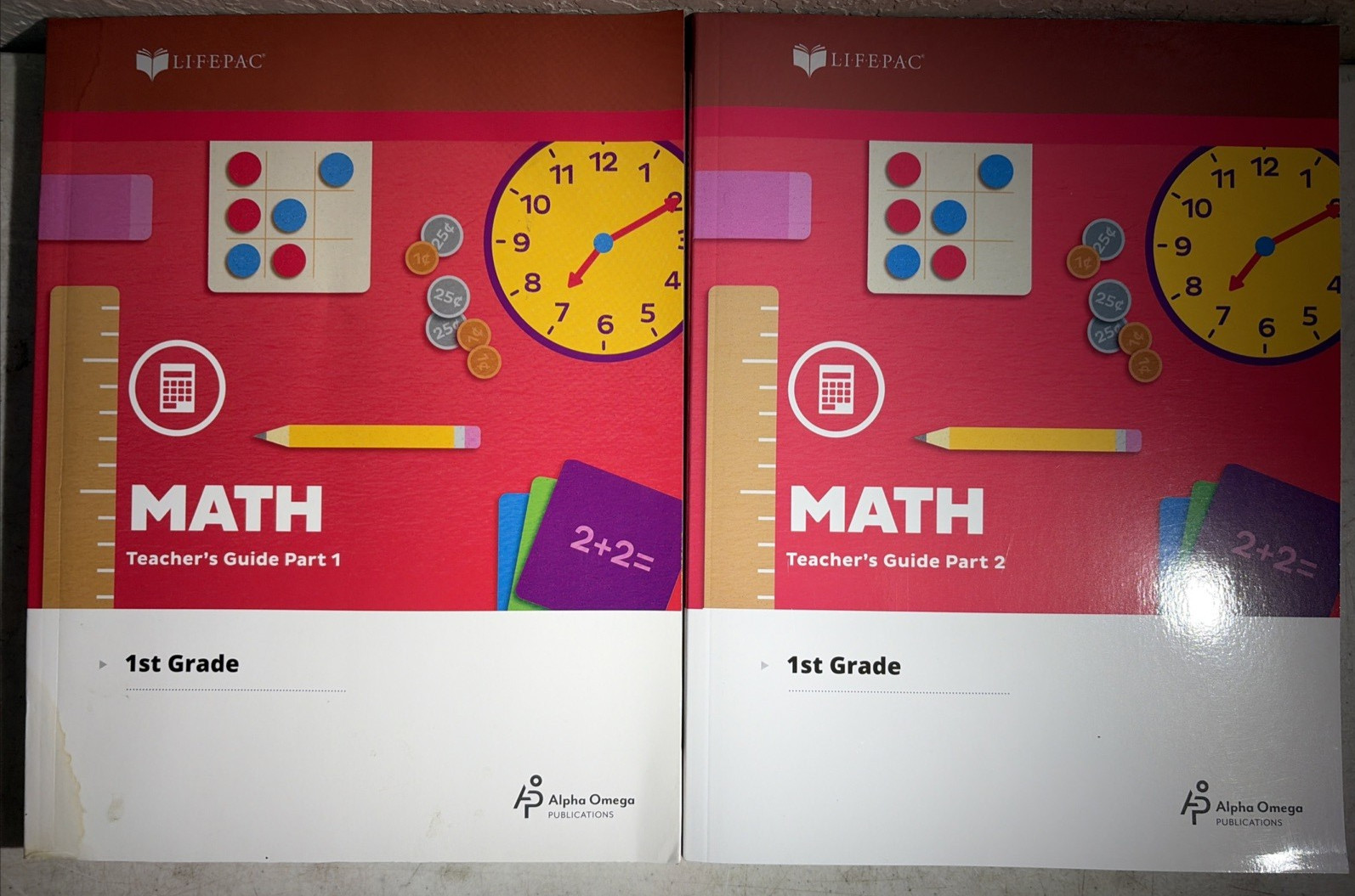 AOP Lifepac Math Homeschool Curriculum Kit 1st Grade Book (Missing Unit 1)