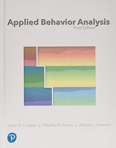 Applied Behavior Analysis by John Cooper