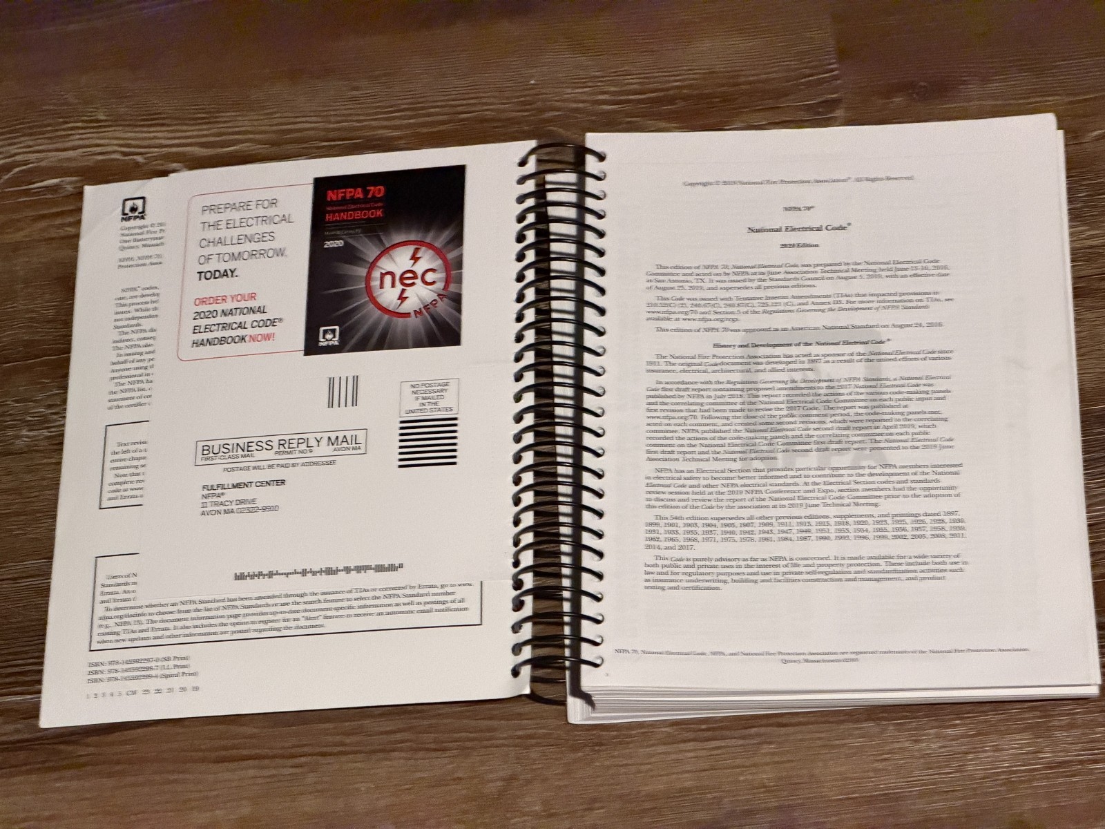 BK: NFPA 70 National Electrical Code 2020 (Spiral Bound Version)