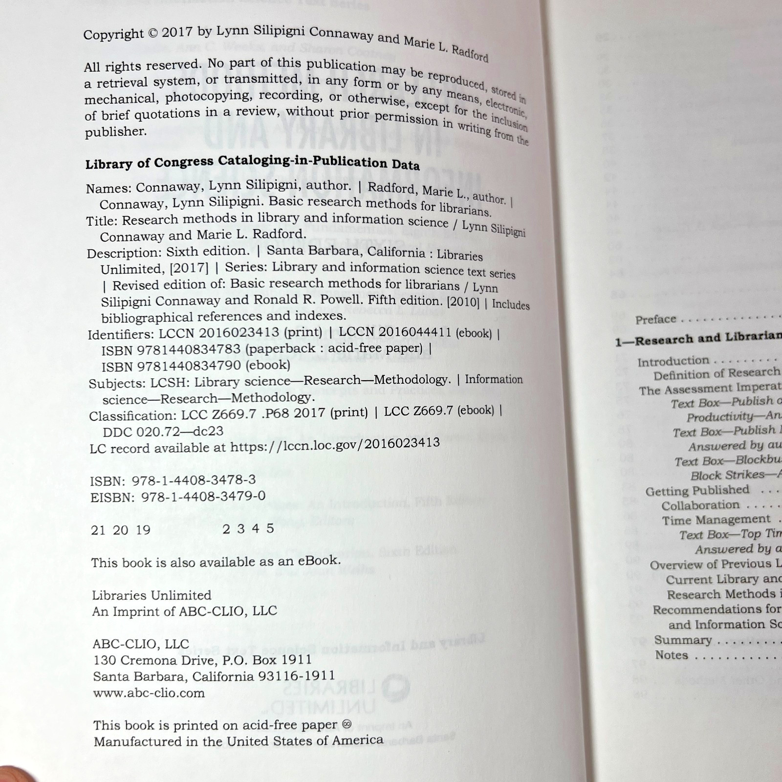 Research Methods in Library and Information Science Connaway Radford Paperback