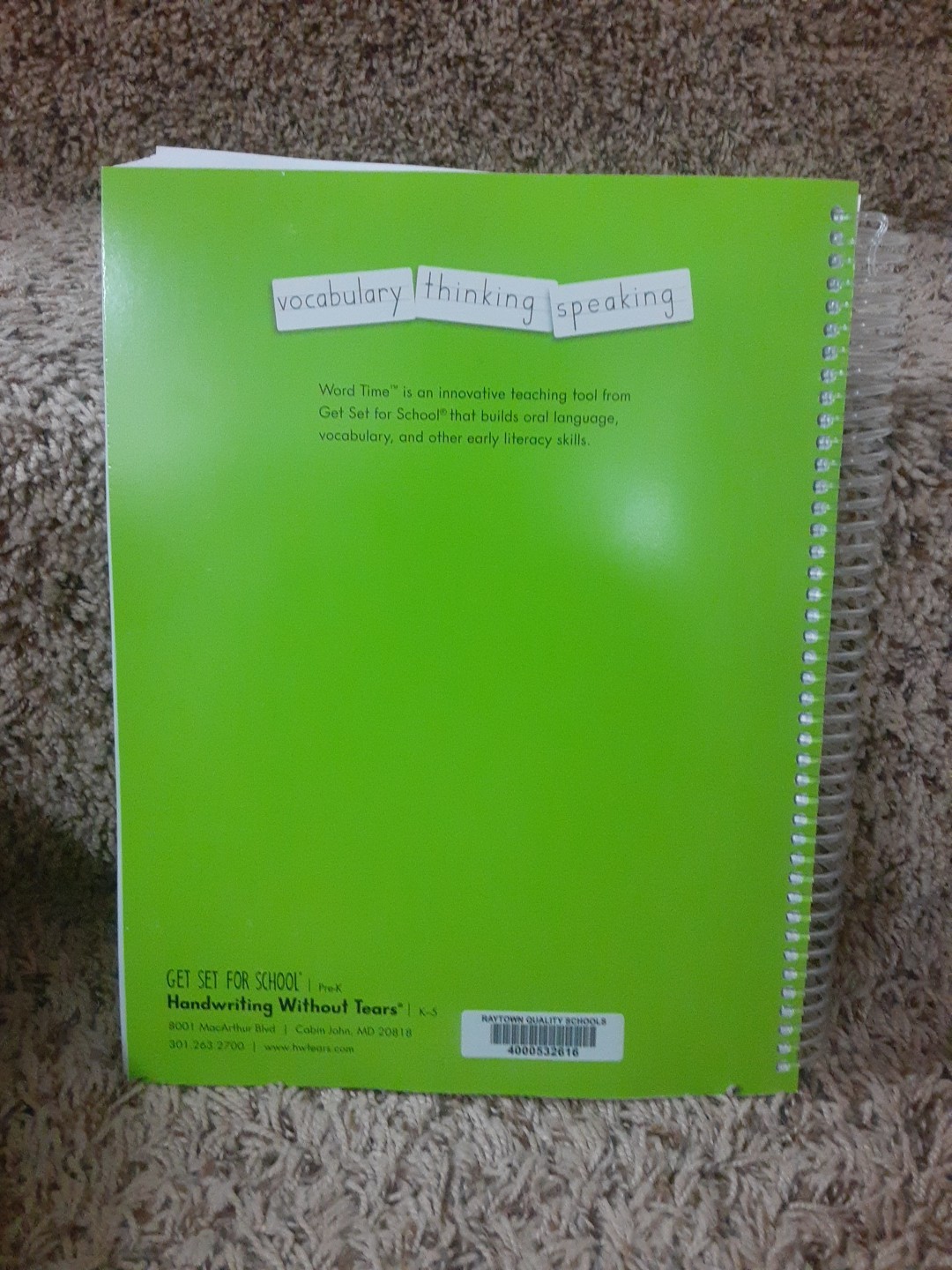 Word Time Pre-K Box Set, Get Set for School, Learning/ Handwriting Without Tears