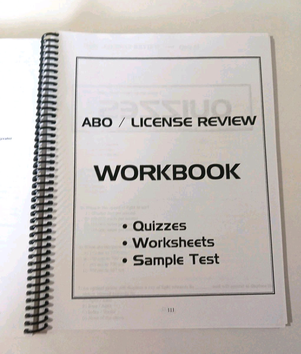 READ ABO Certification Review Book Optician Exam Prep Guide Book Only (No Video)