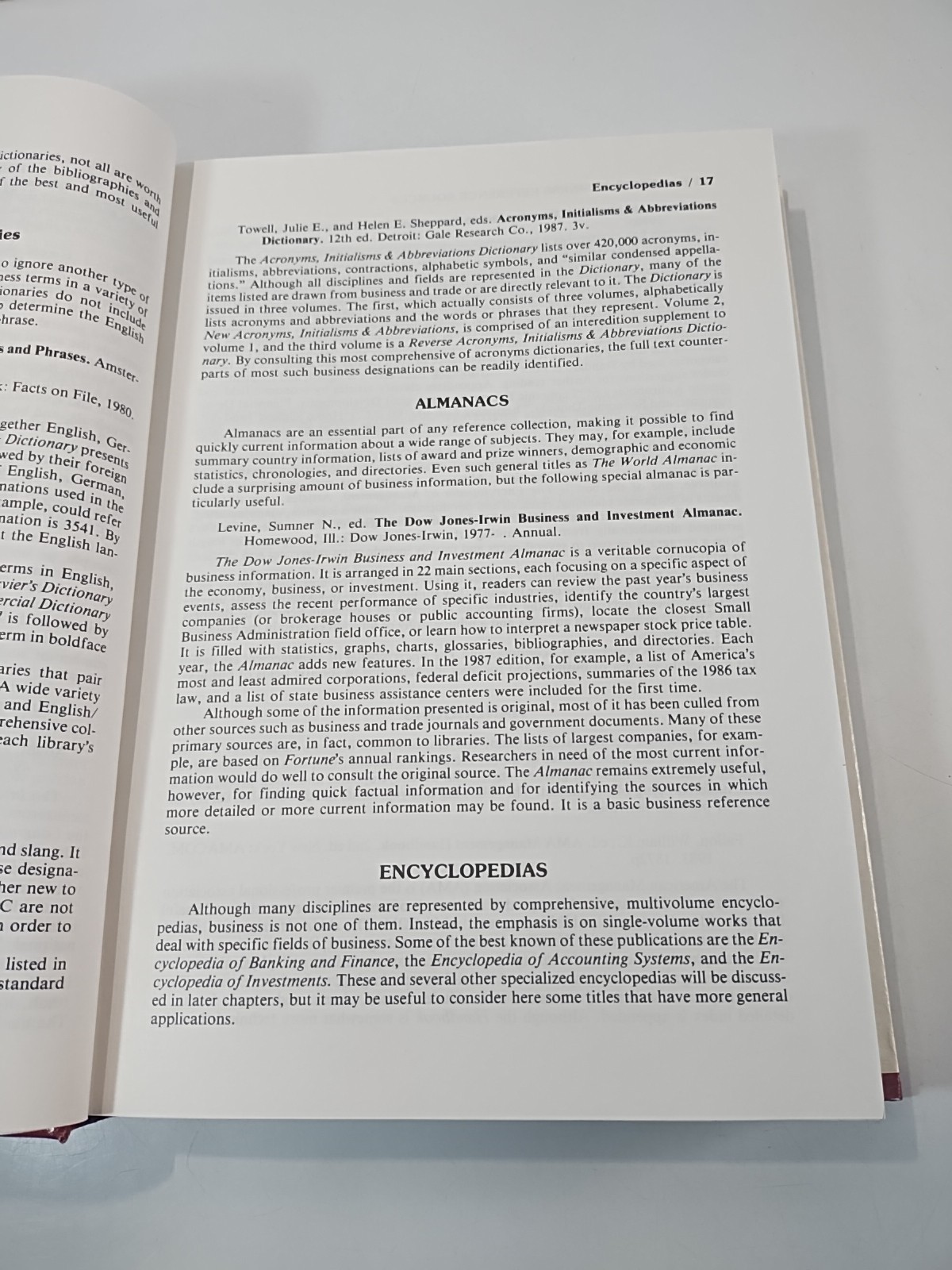 Handbook of Business Information: A Guide Librarians Students & Researchers 1988