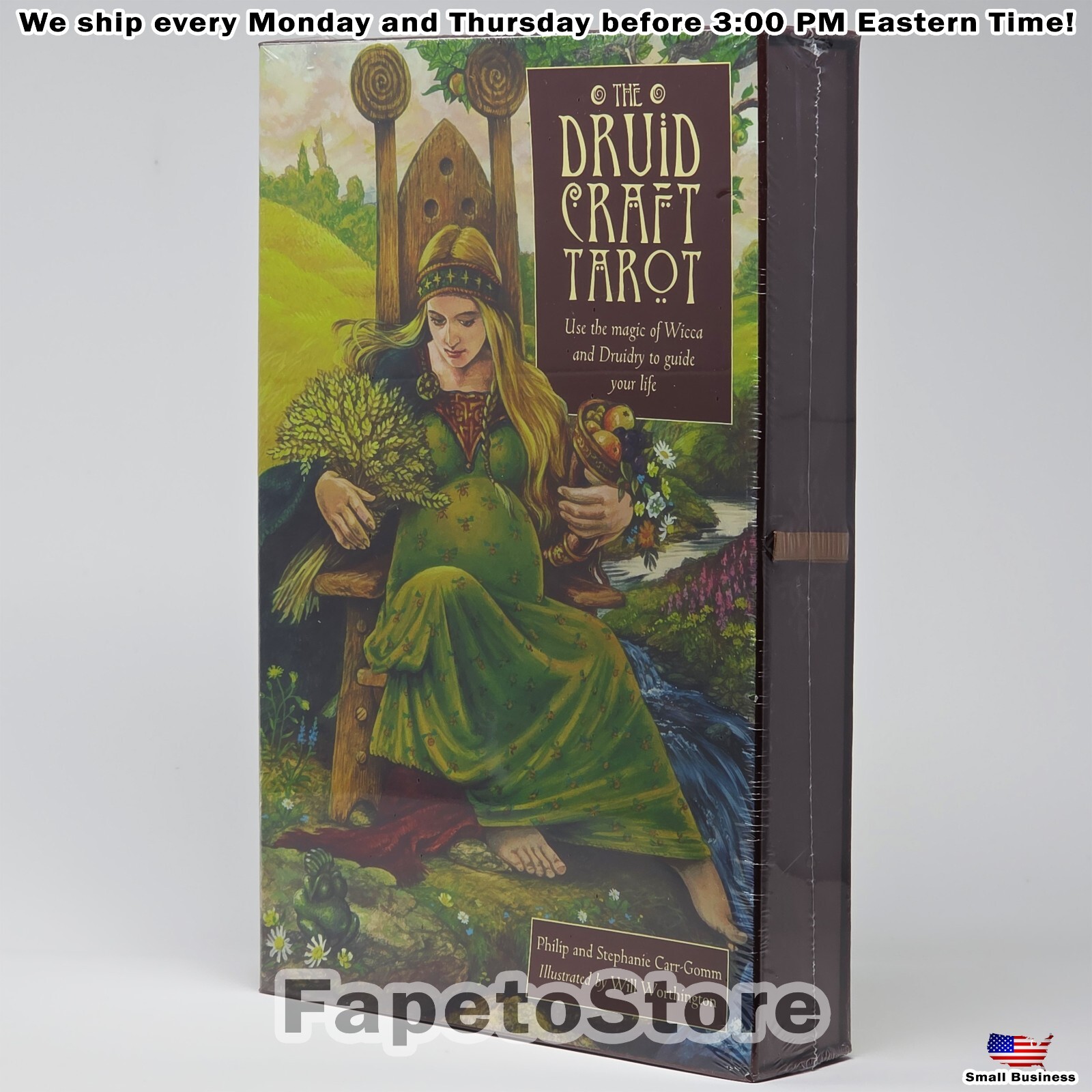 The Druid Craft Tarot Deck by Philip Carr-Gomm, Plus 192 pages Guide Book