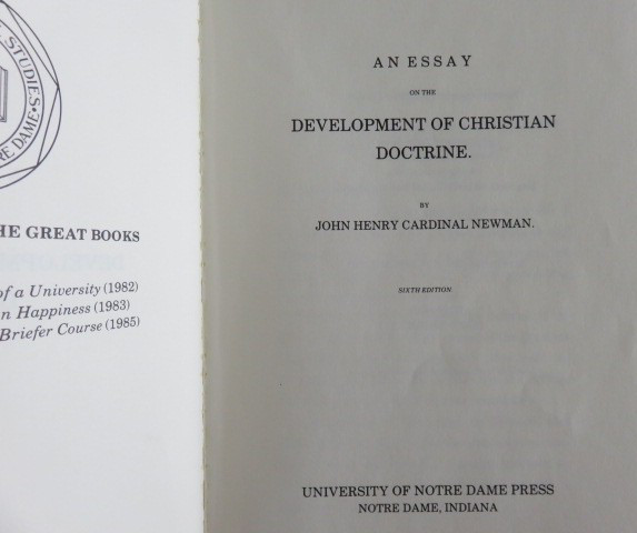 An Essay On The Development Of Christian Doctrine J. H. Cardinal Newman PB 2005