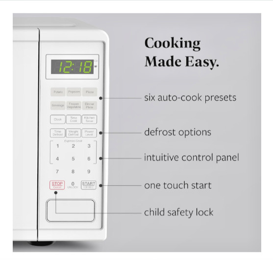 Farberware 0.9 Cu. Ft. Countertop Microwave Oven – 900 Watts Power New in Box.