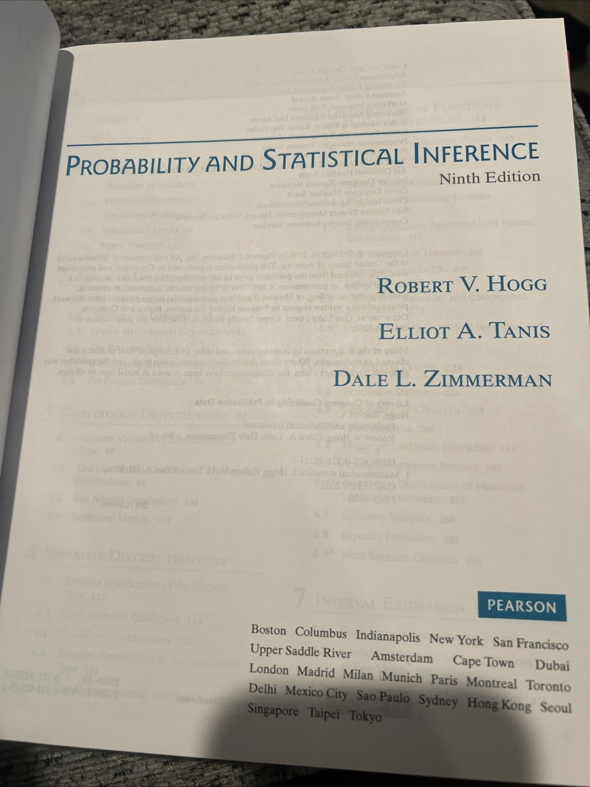 Probability and Statistical Inference by Dale Zimmerman, Robert E. Very G B-15