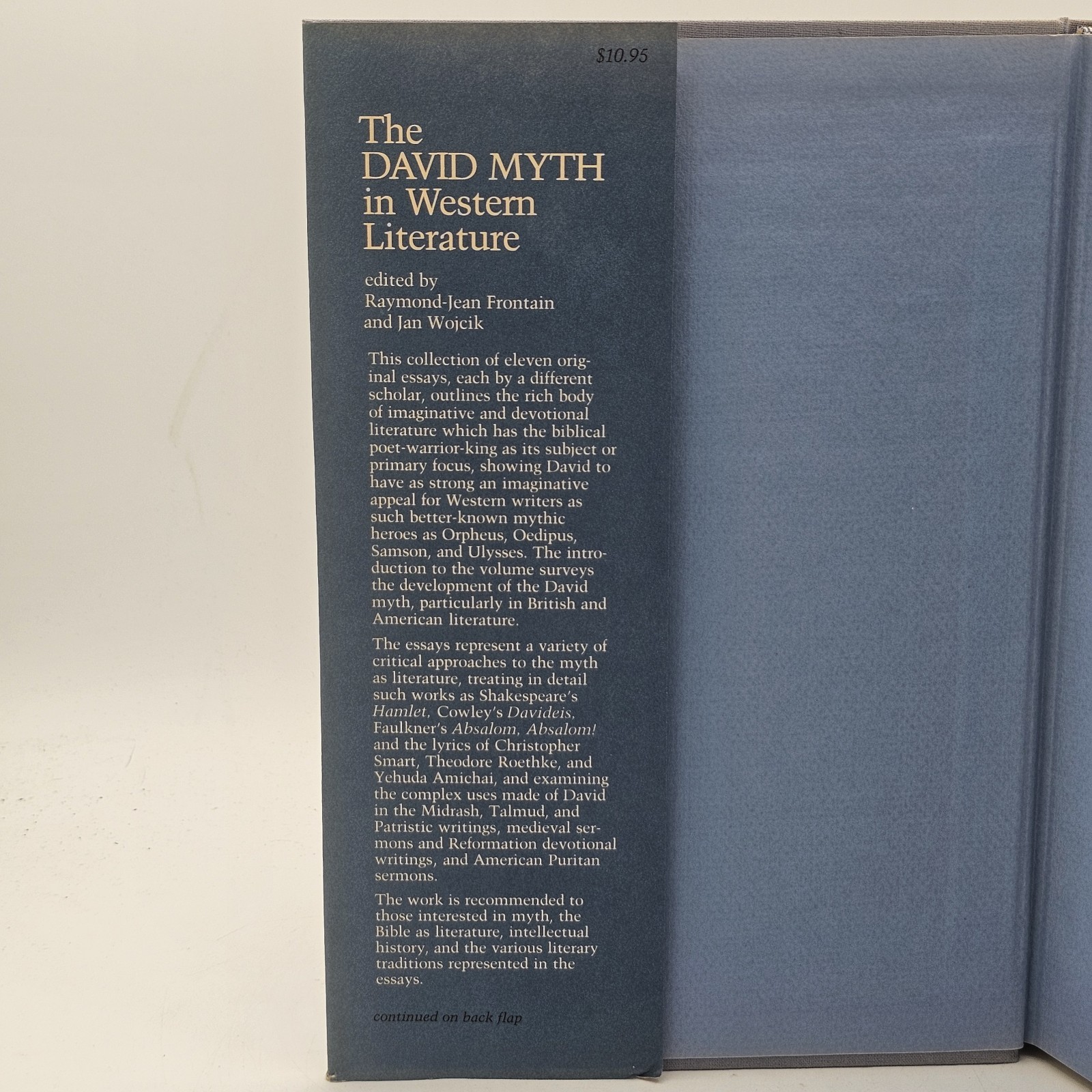 The David Myth in Western Literature 1980 HC 1st Edition Fontain Wojcik Biblical