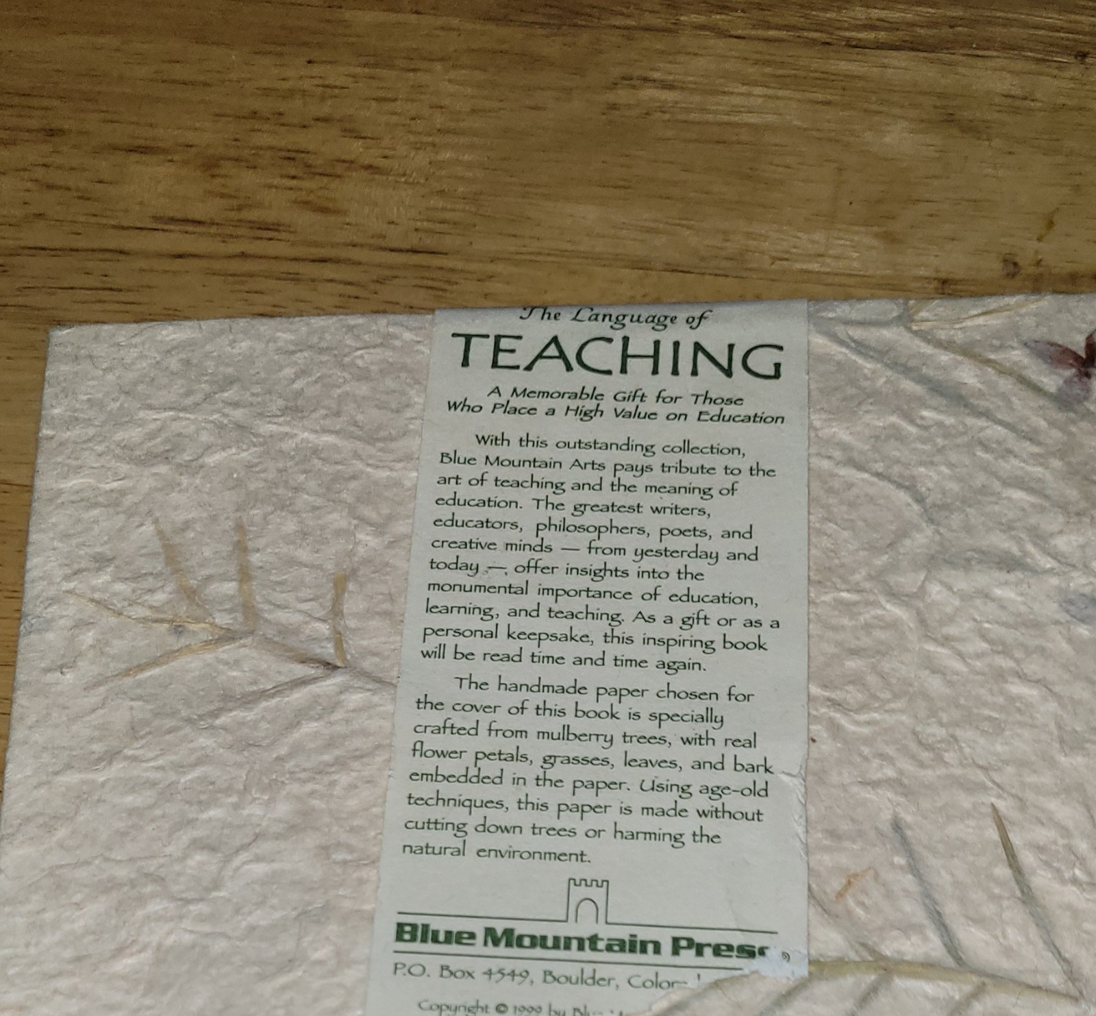 The Language of Teaching: Thoughts on the Art of Teaching HC