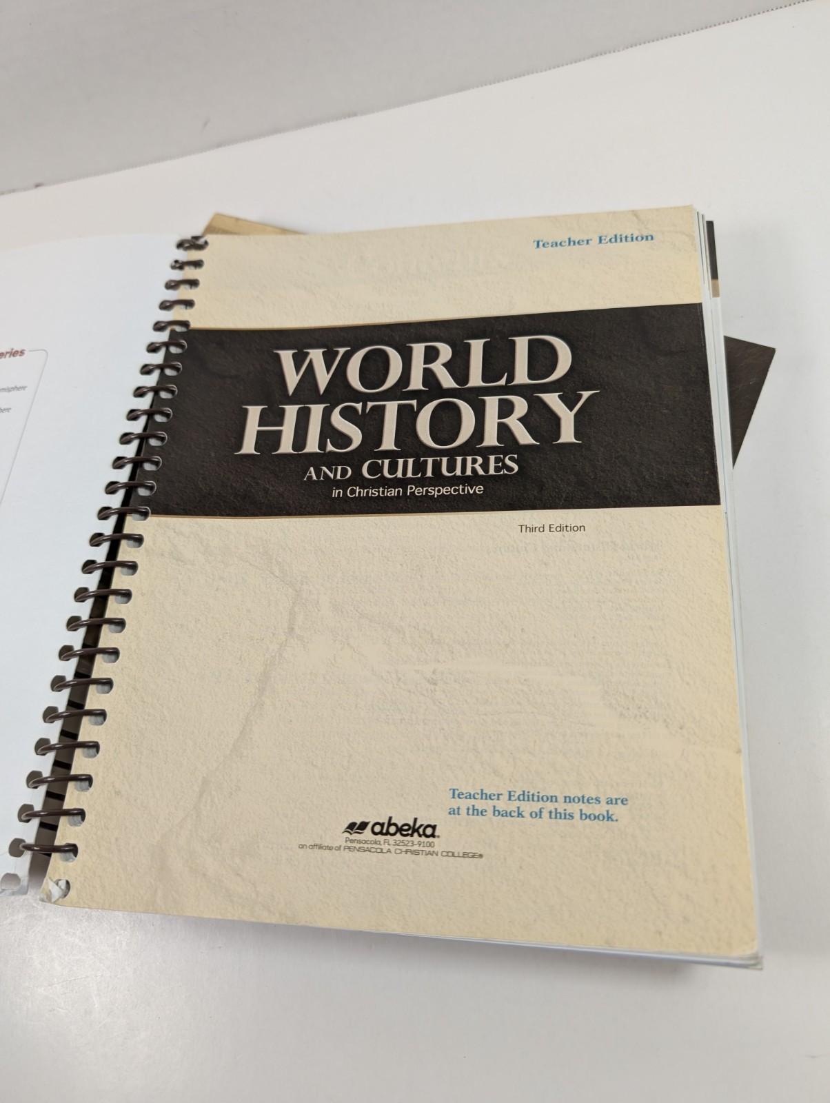 Lot 4 Abeka World History and Cultures 3rd Edition Text Teacher Keys/Answer Keys