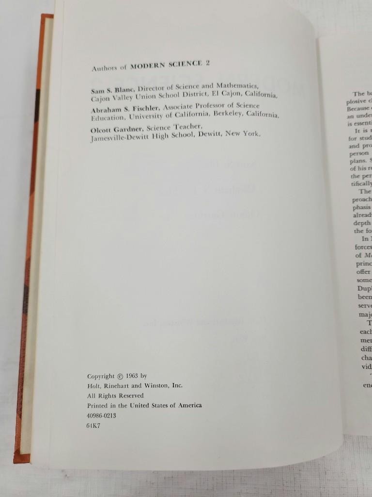 Modern Science 2 (1963) Holt Rinehart Winston