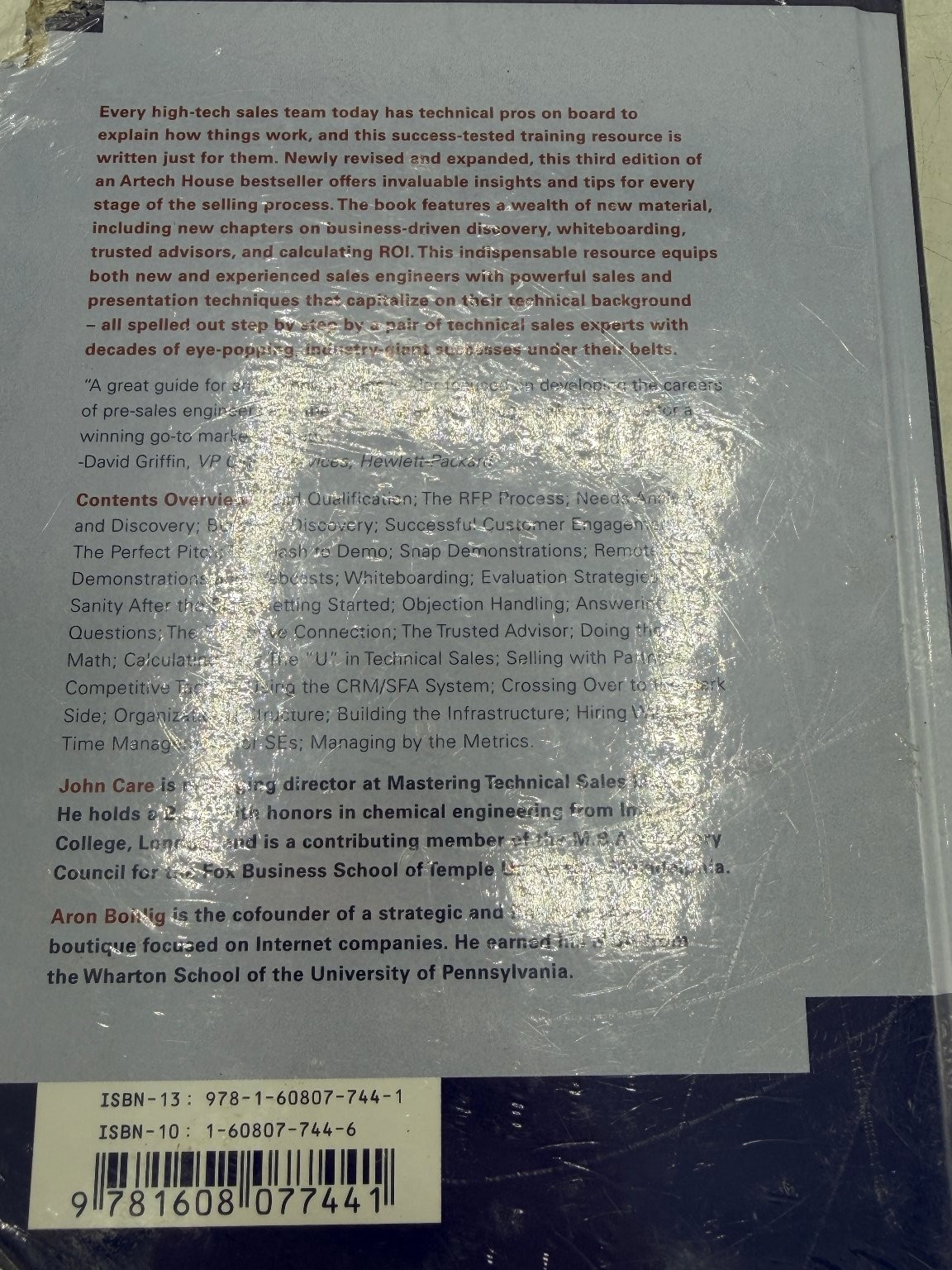 Mastering Technical Sales John Care Bohlig 2014 Third Edition Sales Engineer