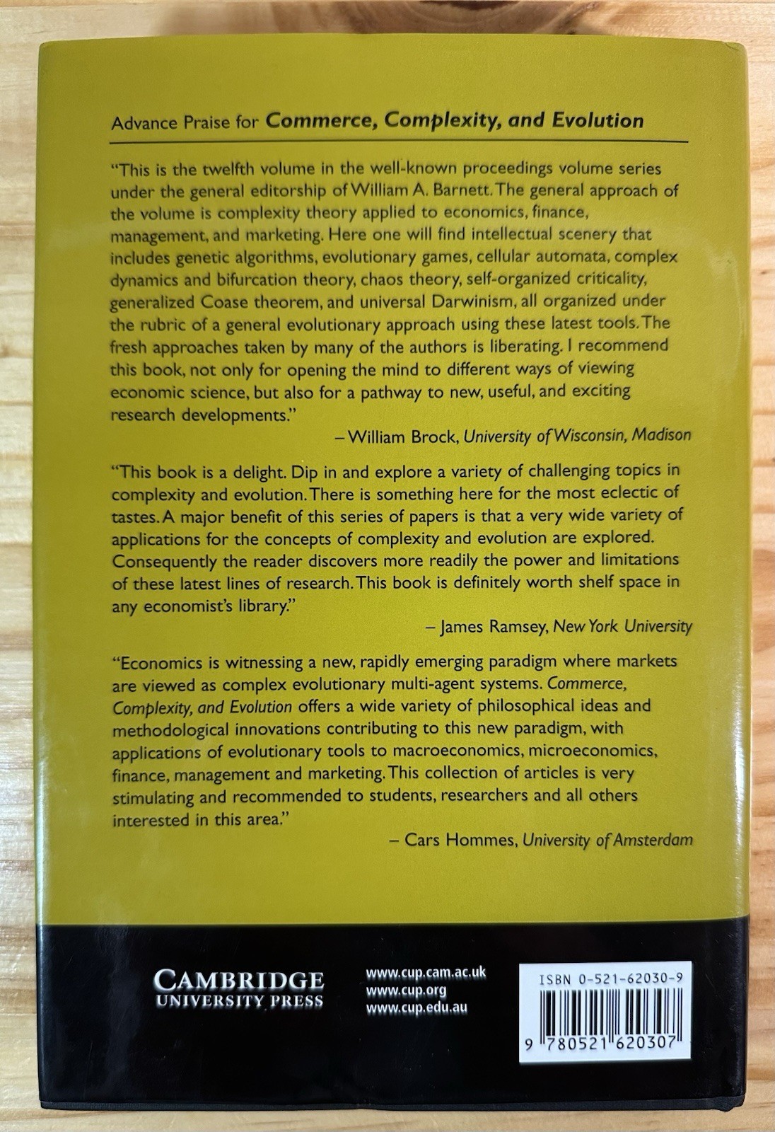 Commerce, Complexity, and Evolution: Topics in , Barnett, Chiarella, Keen, M-,