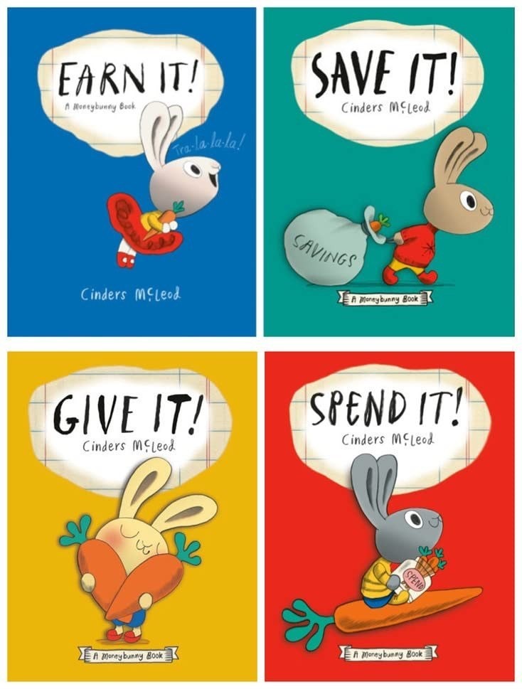 A Moneybunny Book Series 4 Books Set by Cinders McLeod
