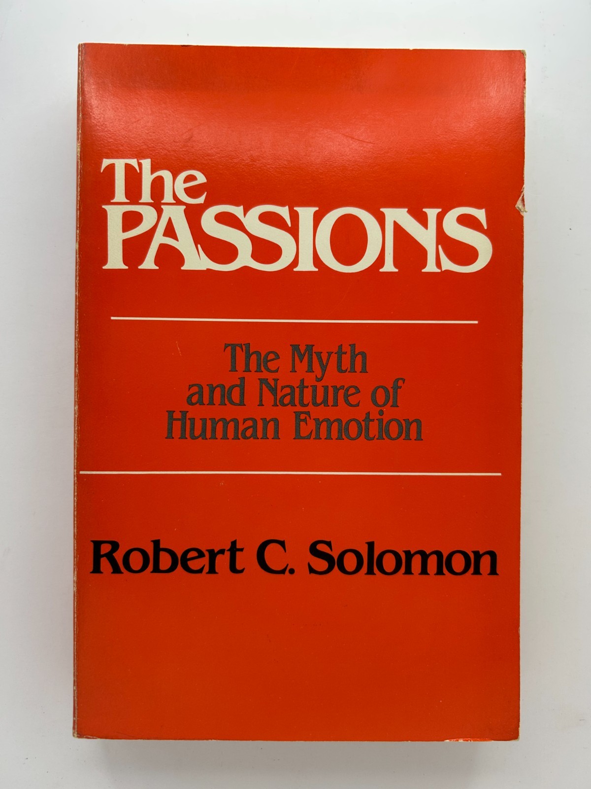 The Passions Robert C Solomon Philosophy Emotion VG Paperback 1983