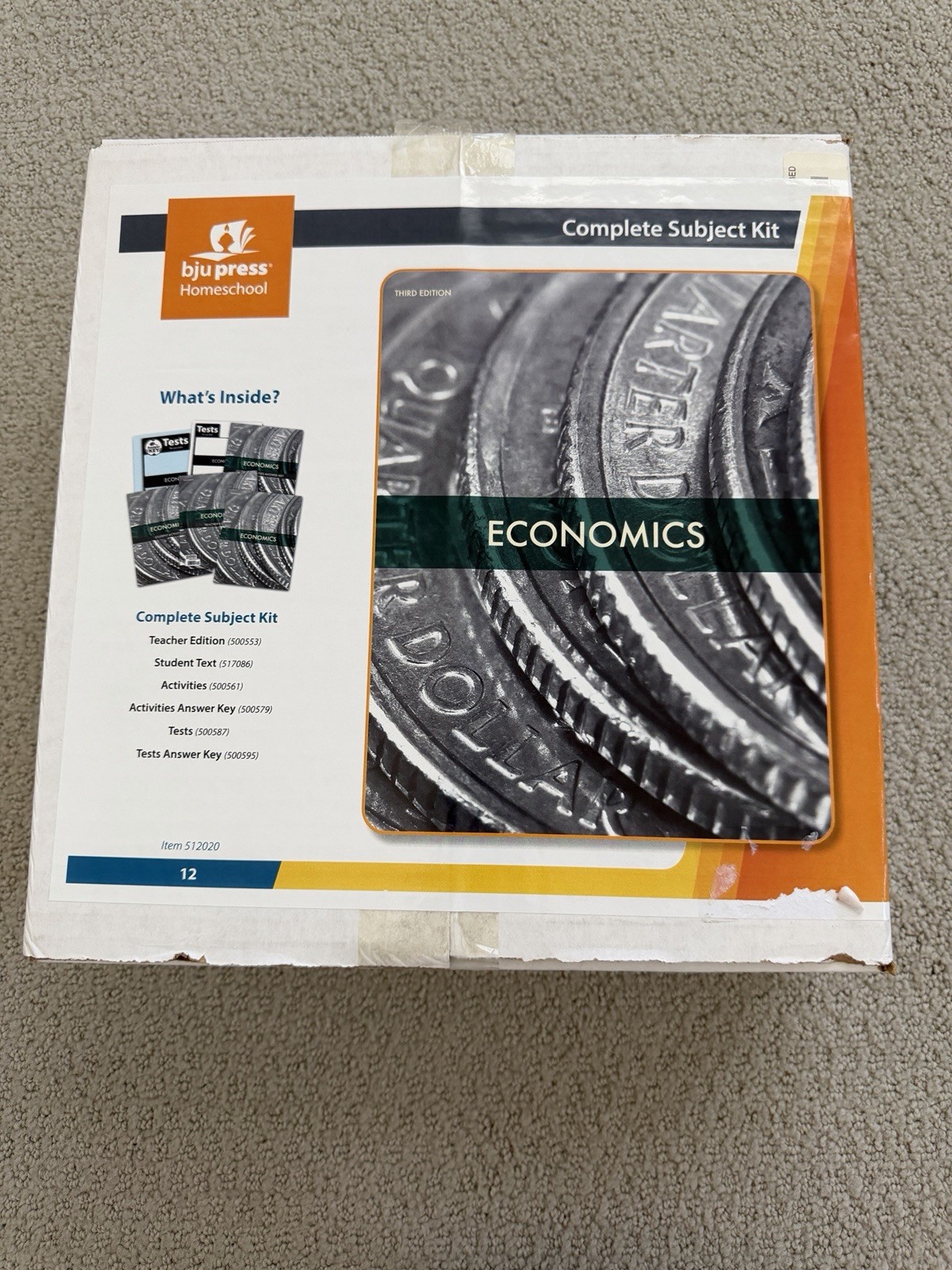 NEW Bob Jones BJU Economics Student Text & Activities Test Book & Key 3rd Editio