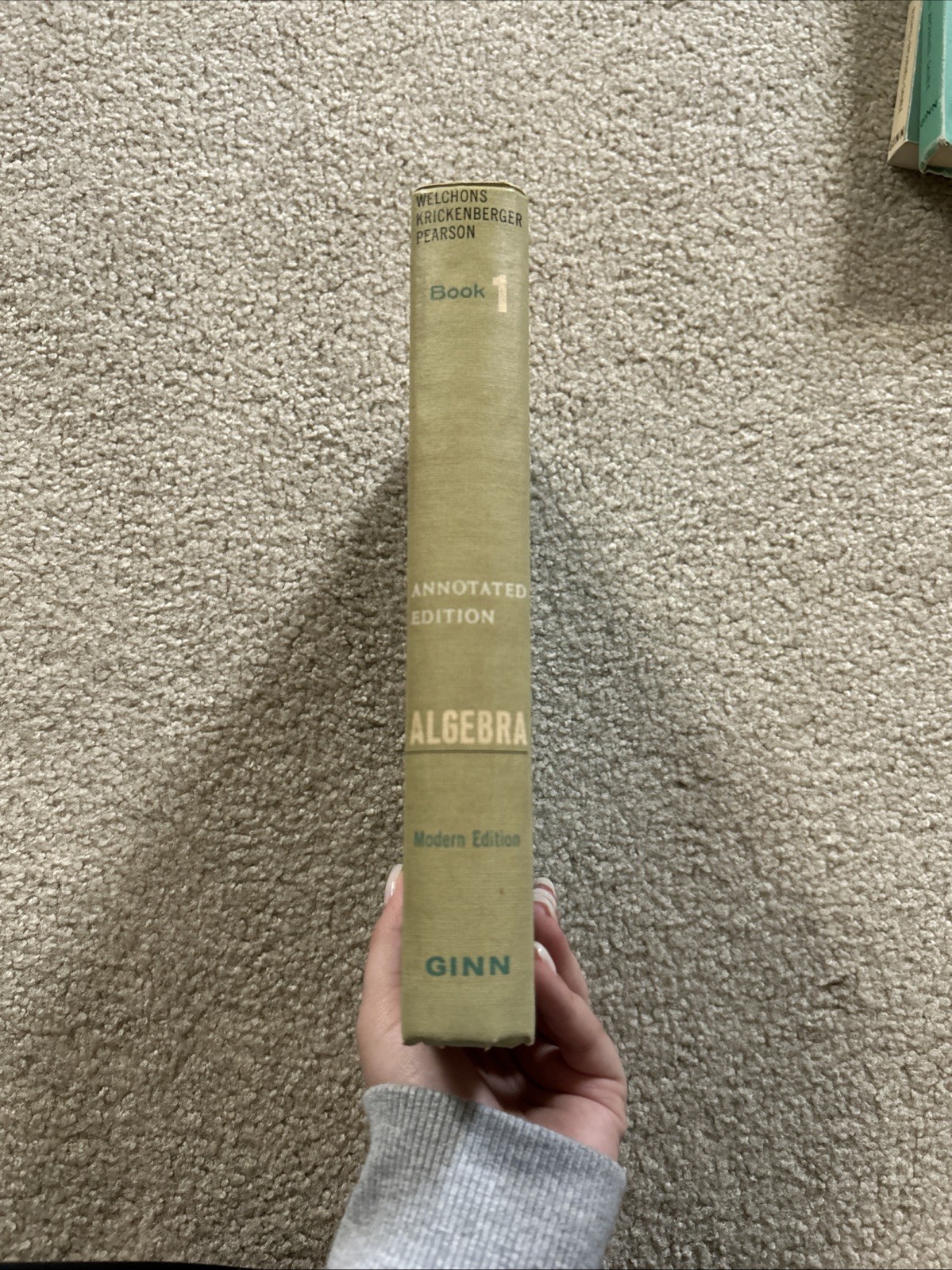 Book 1 Algebra Modern Edition Annotated Edition Welchons/Krickenberger/Pearson