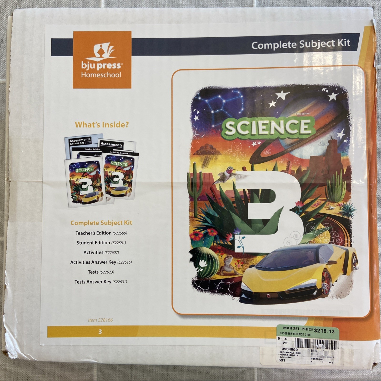 NEW BJU Bob Jones 3rd grade SCIENCE 3 Complete Subject Kit CURRENT 5th ed BoxSet
