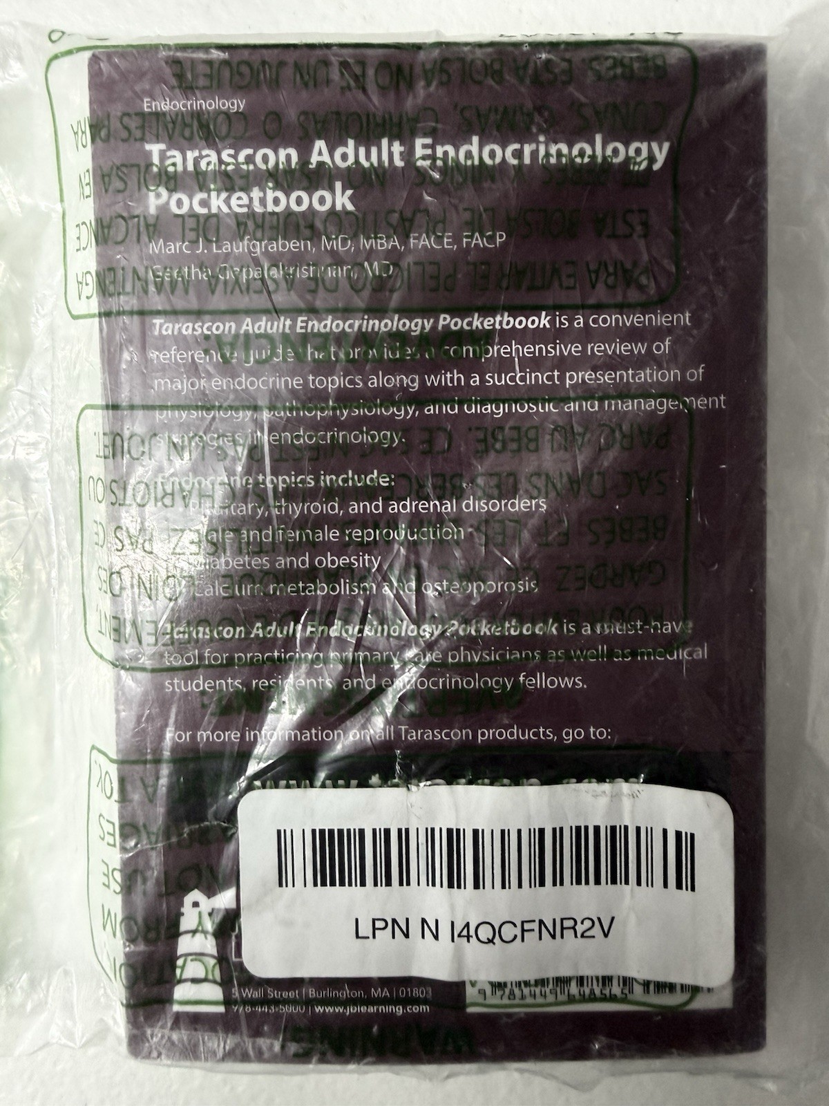 Tarascon Adult Endocrinology Pocketbook by Laufgraben & Gopalakrishnan New