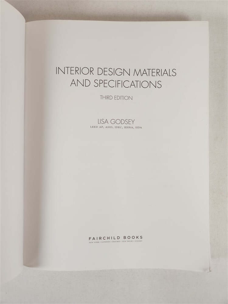 Interior Design Materials And Specifications 3rd Edition By Lisa Godsey 2020 PB