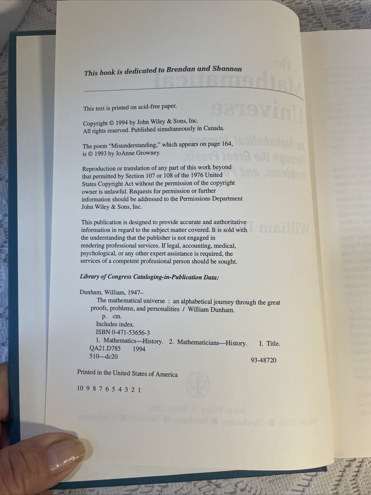 The Mathematical Universe: An Alphabetical Journey Through the Great Proofs, Pro