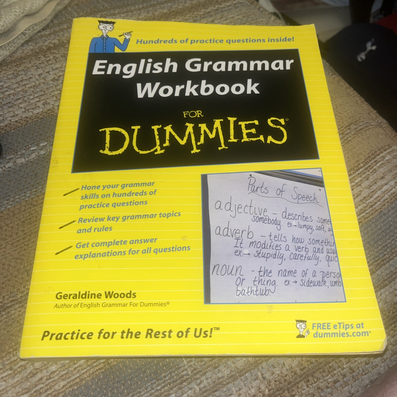 English Grammar Workbook for Dummies by Geraldine Woods (2006, Trade Paperback)