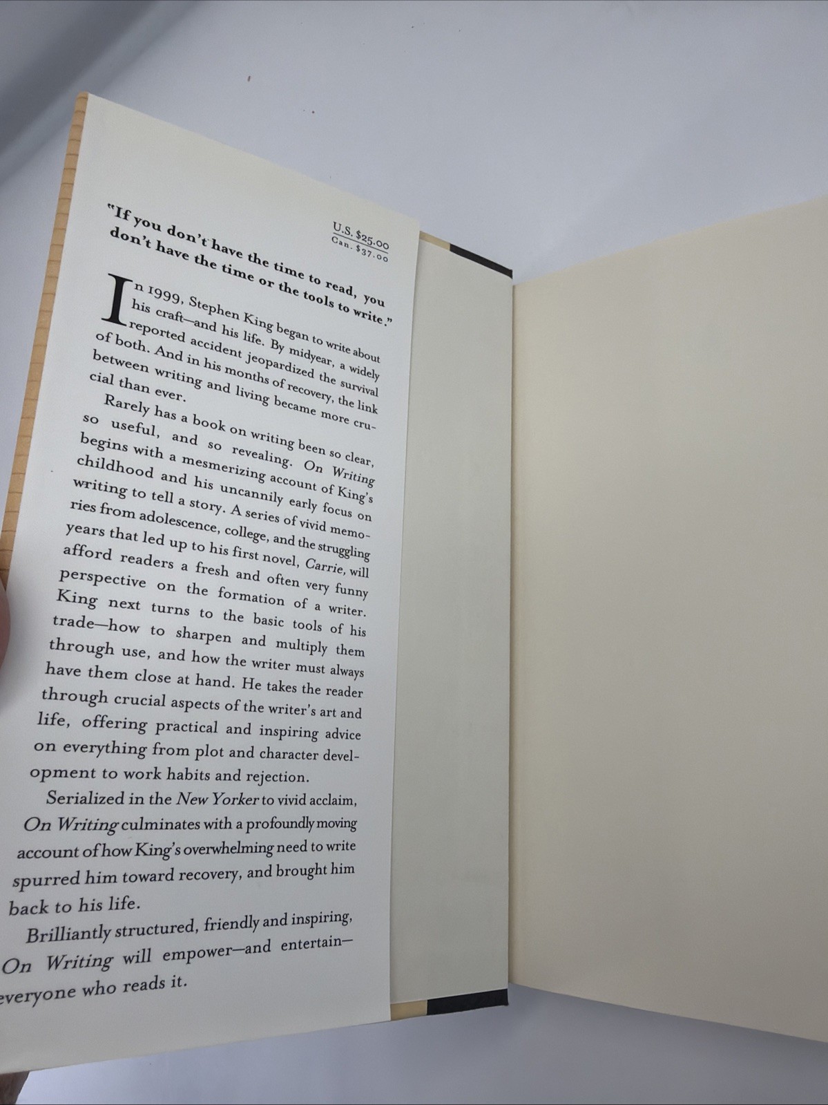 On Writing Hardcover Stephen King