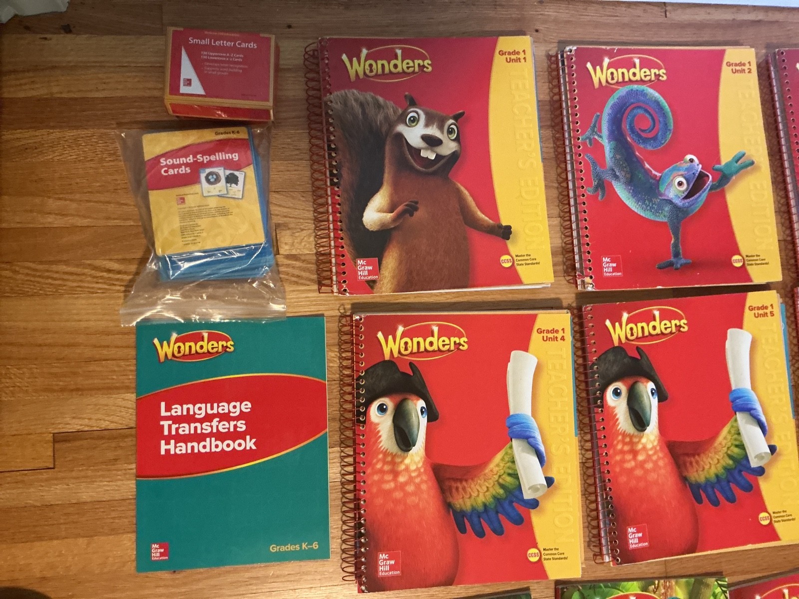 McGraw Hill Wonders Grade 1 Teacher’s Editions Units 1-6 & workbooks & Books Set