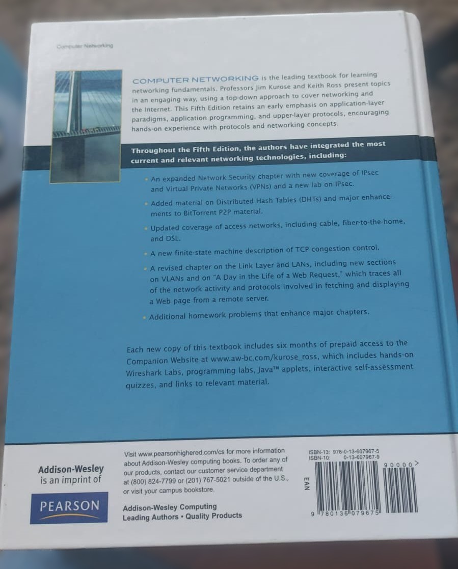 Computer Networking : A Top-Down Approach – Kurose, Ross – LIKE NEW, 5th Edition