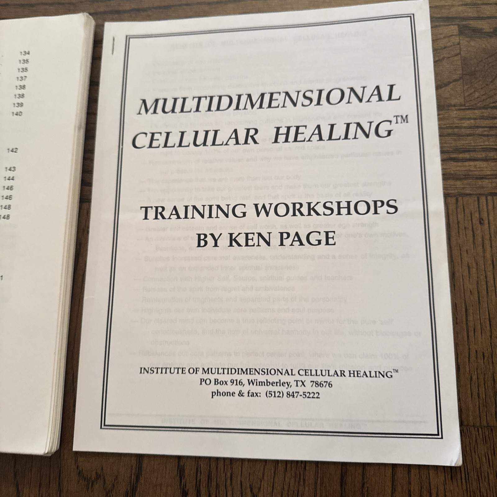 Multidimensional Cellular Healing Hidden Side Of Soul Ken Page 1991 Spiralbound