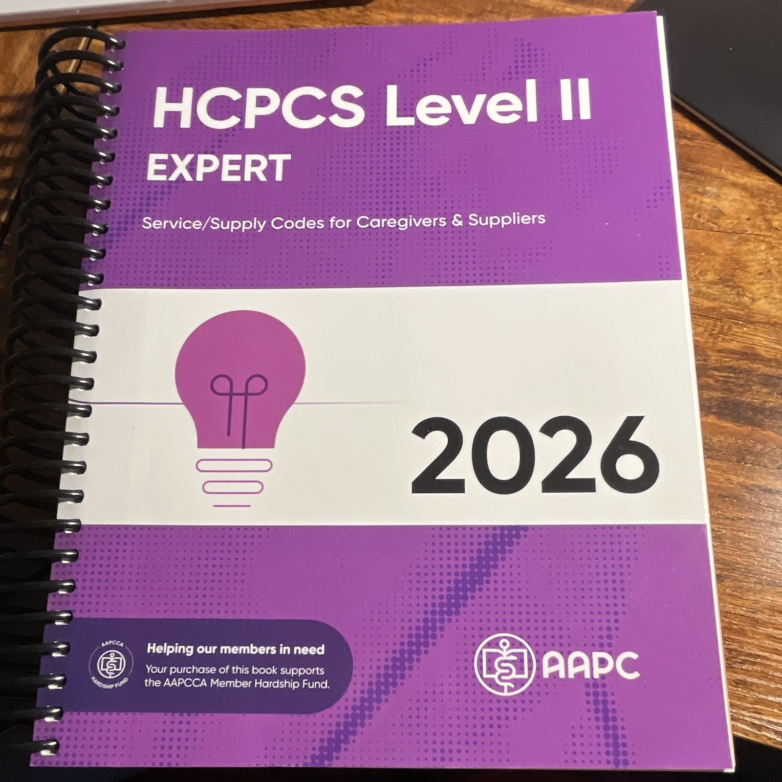 AAPC HCPCS Level II Expert 2026 Spiral Bound Textbook Service/Supply Codes