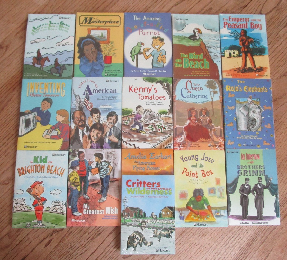 Harcourt Readers Classroom Books, BELOW LEVEL GRADE 4, 16 TITLES, 80 BOOKS NEW