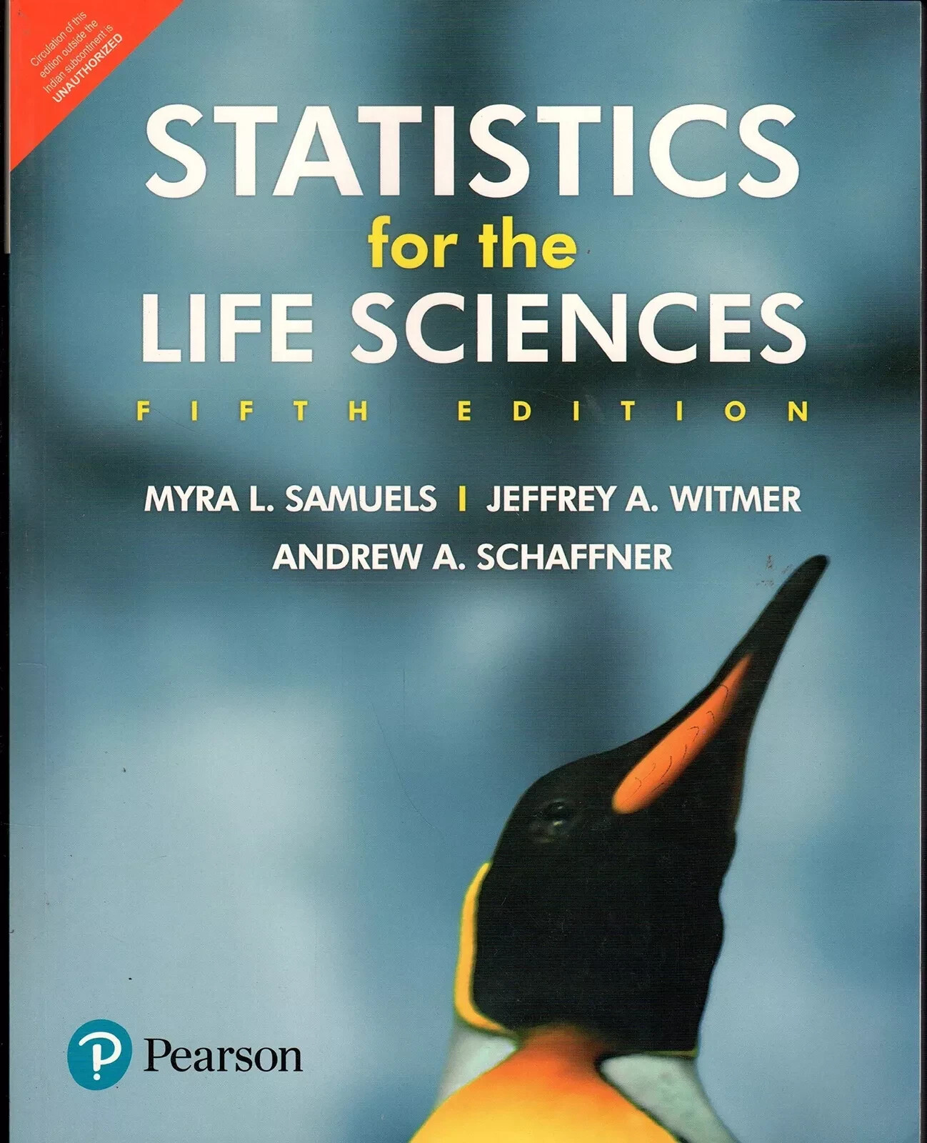 Statistics For The Life Sciences By Witmer,Schaffner 5th ED-9789353068479