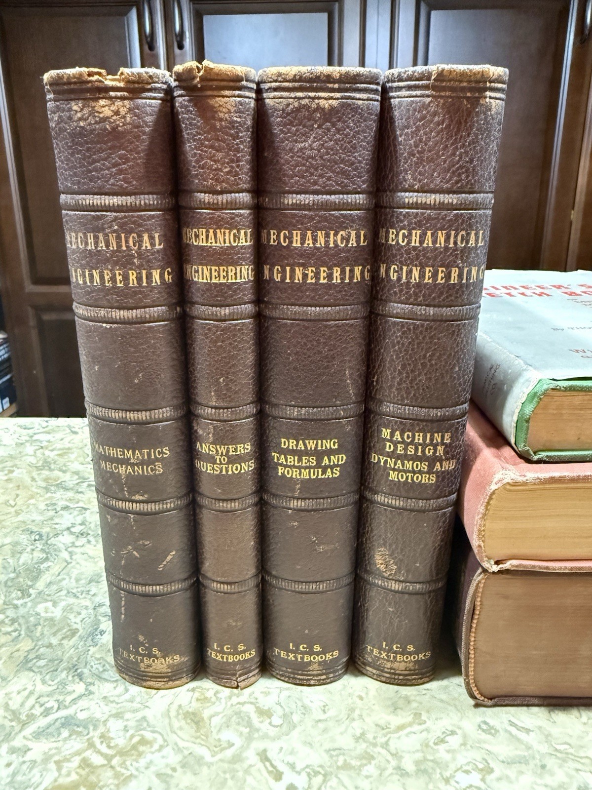 Vintage Mechanical Engineering Book Lot Of 7 HC PB Marks Handbook Mechanics