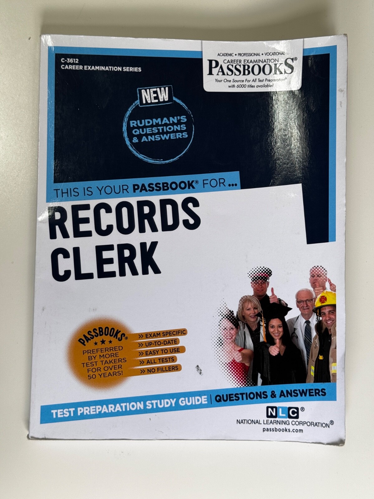 Records Clerk (C-3612): Passbooks Study Guide Volume 3612 by National Learning C