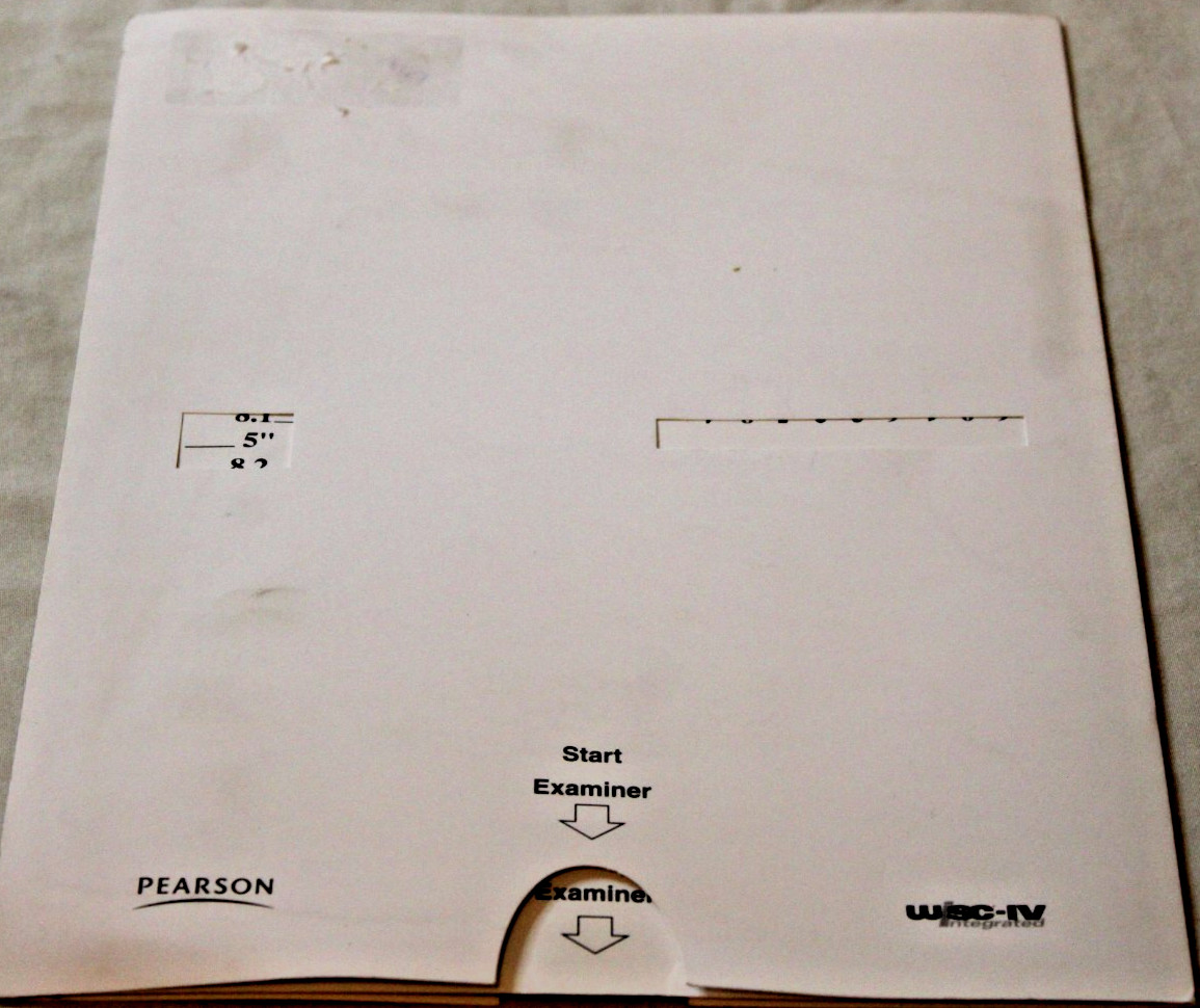 WISC-IV Wechsler Intelligence Scale for Children Fourth Edition Psychologist
