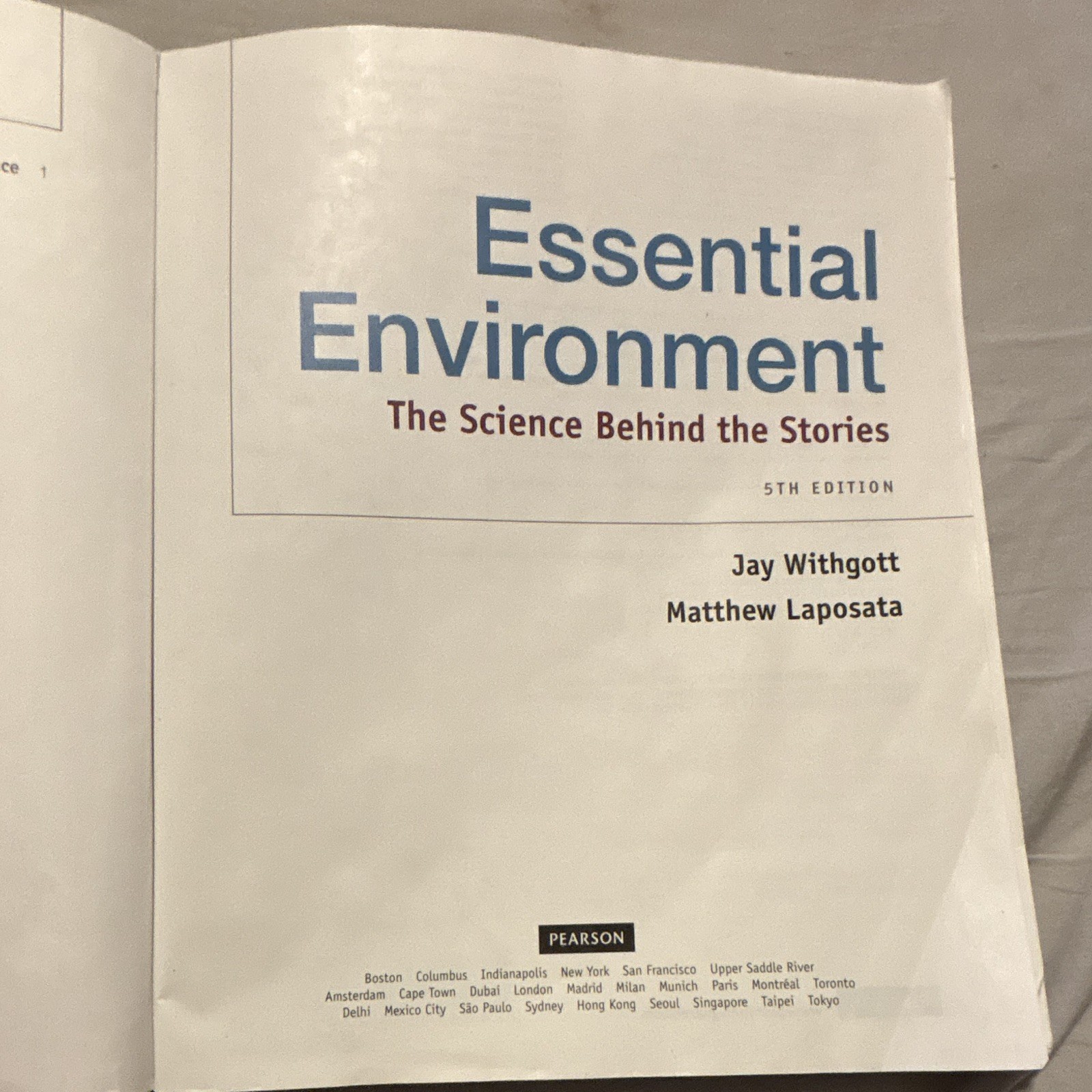 Essential Environment: The Science Behind the Stories 5th Ed