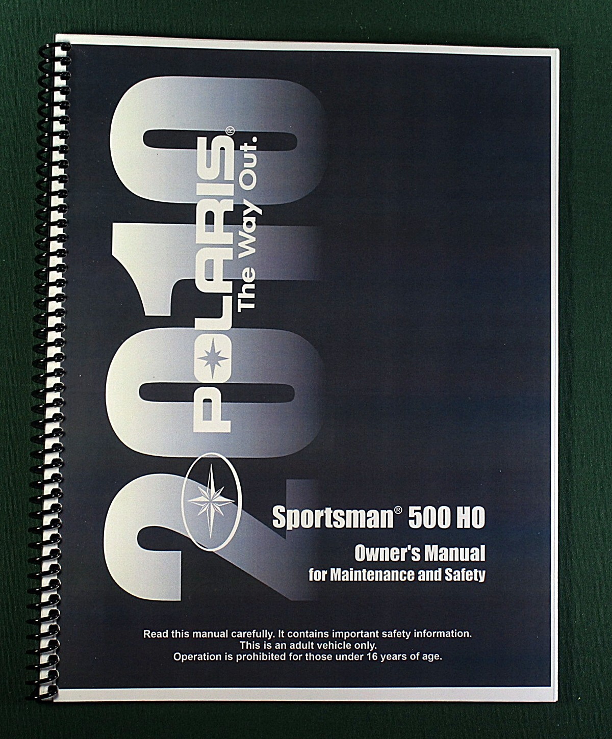 2010 Polaris Sportsman 500 HO Owner’s Manual: 137 Pages & Clear Covers!