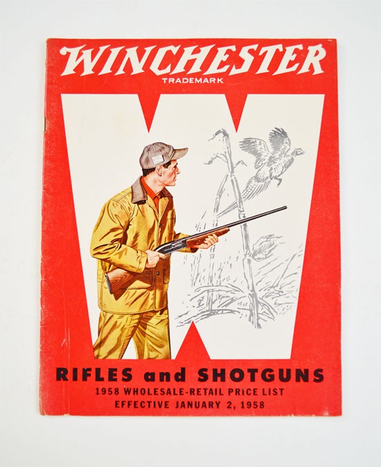 Winchester Firearms Rifles and Shotgun 1958 Wholesale – Retail Price List (7985)