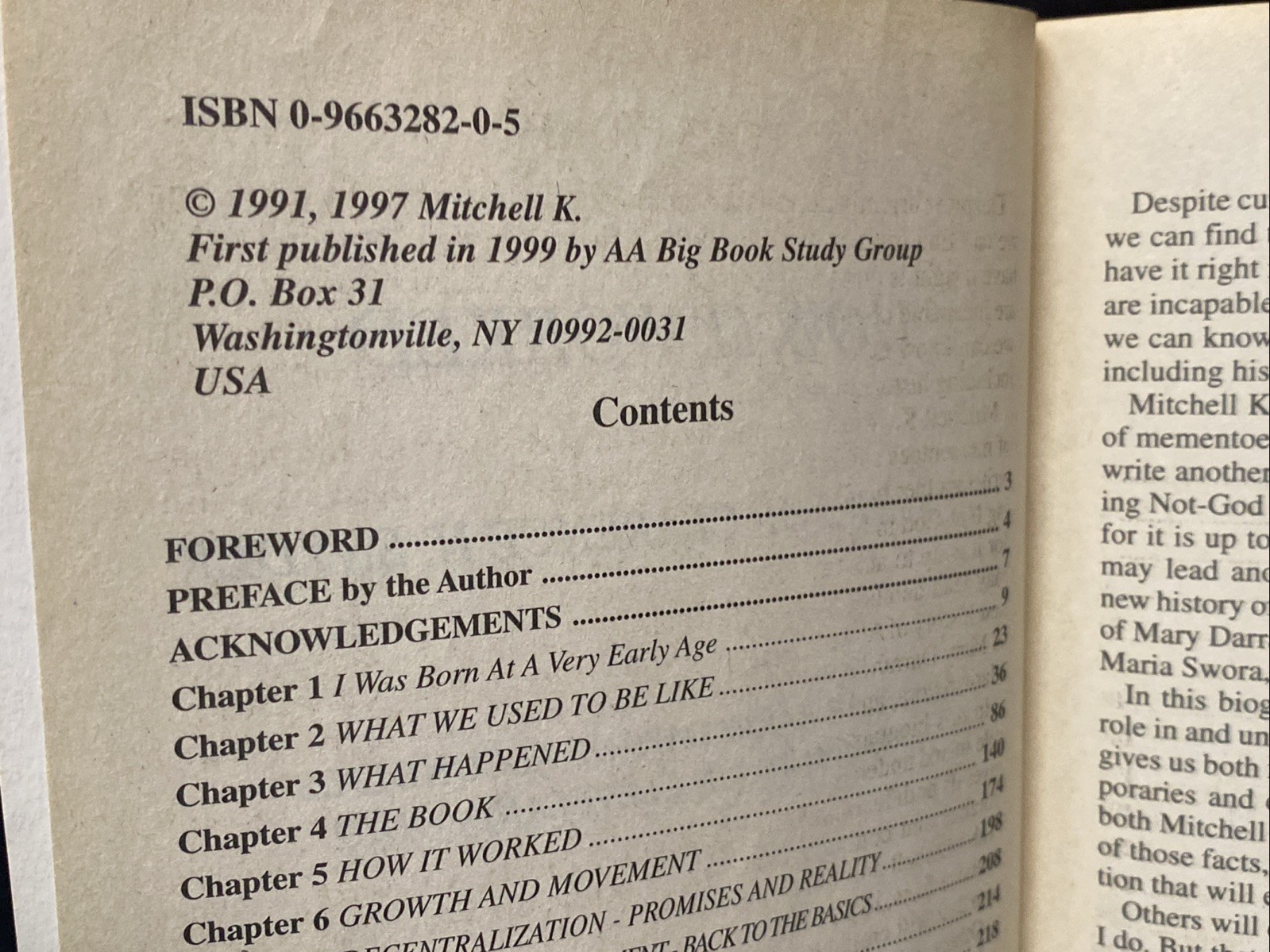 How It Worked Mitchell K. 1991, 1997 AA Group Alcoholics Anonymous BK4