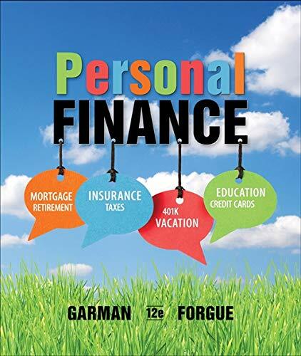 Personal Finance by Garman E. Thomas|Forgue Raymond