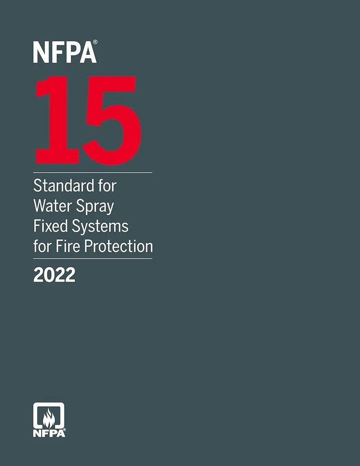 NFPA 15 Standard for Water Spray Fixed System for Fire Protection 2022 USA STOCK