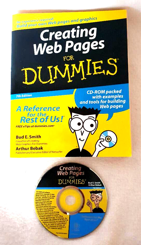 Creating Web Pages for Dummies – Doug Lowe – Paperback Including CD Rom – 2004