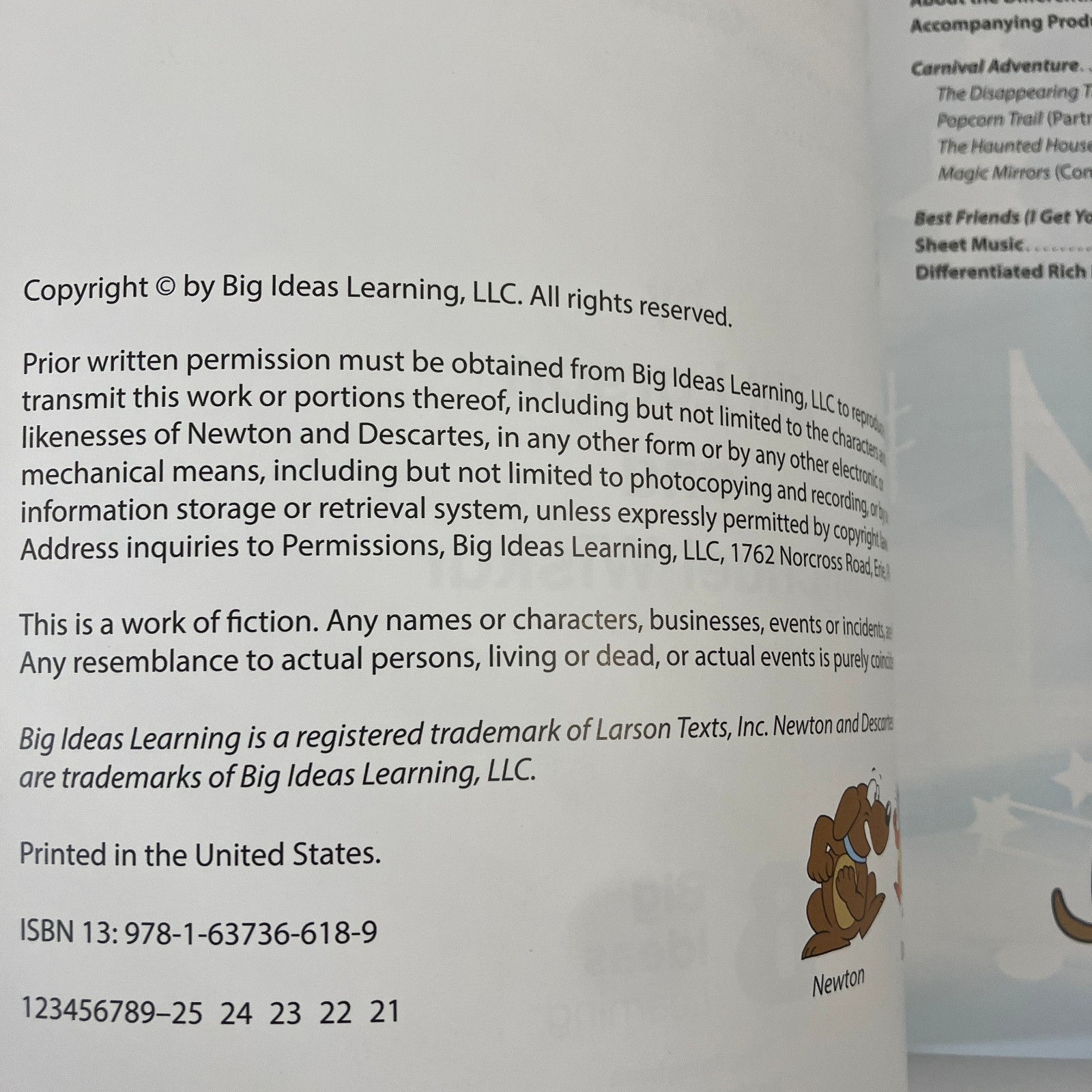 Newton & Descartes’s Math Musicals Grade K Box Set Big Ideas Learning TPB